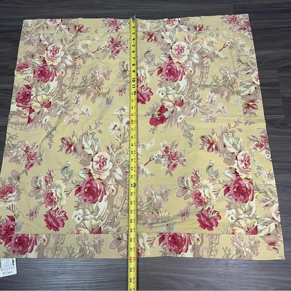 Chateau D'Euro Large Square Floral French Inspired Pillowcase With Tags